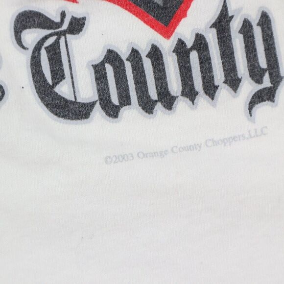 Vintage Y2K Orange County Choppers T-Shirt Dice Flames Wings Biker Tee M Medium - Picture 5 of 7